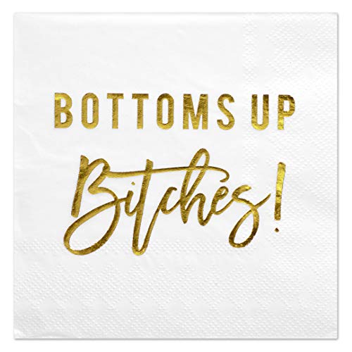 Gold 5x5 Bottoms Up Napkins 50-Pack