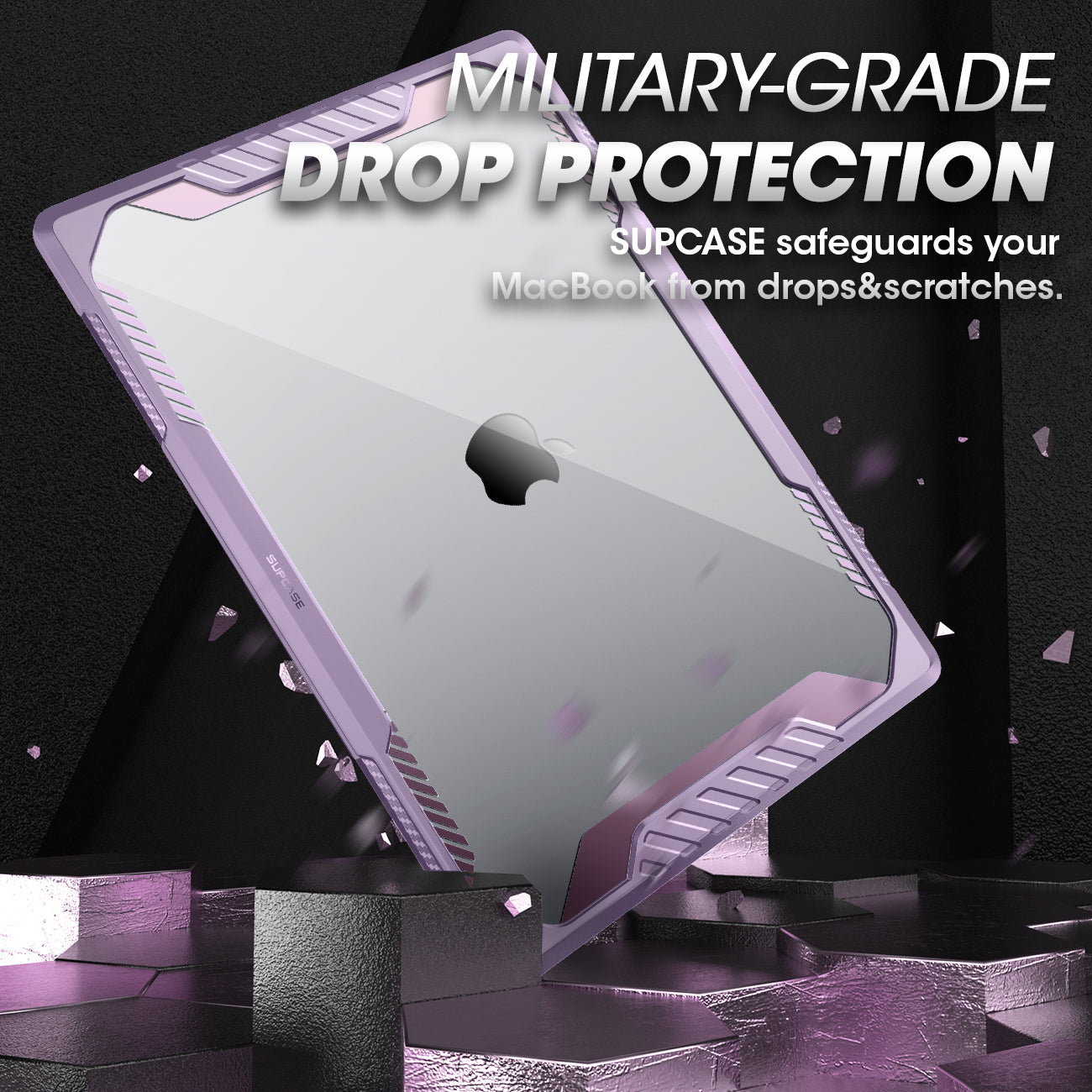 Apple MacBook Pro 16-inch M1/M2 Pro Case (2021-2023 Model) - SUPCHE Unicorn Beetle Pro Protective Cover - Shockproof & Scratch-Resistant - Purple | Perfect for Work, Travel & College Students