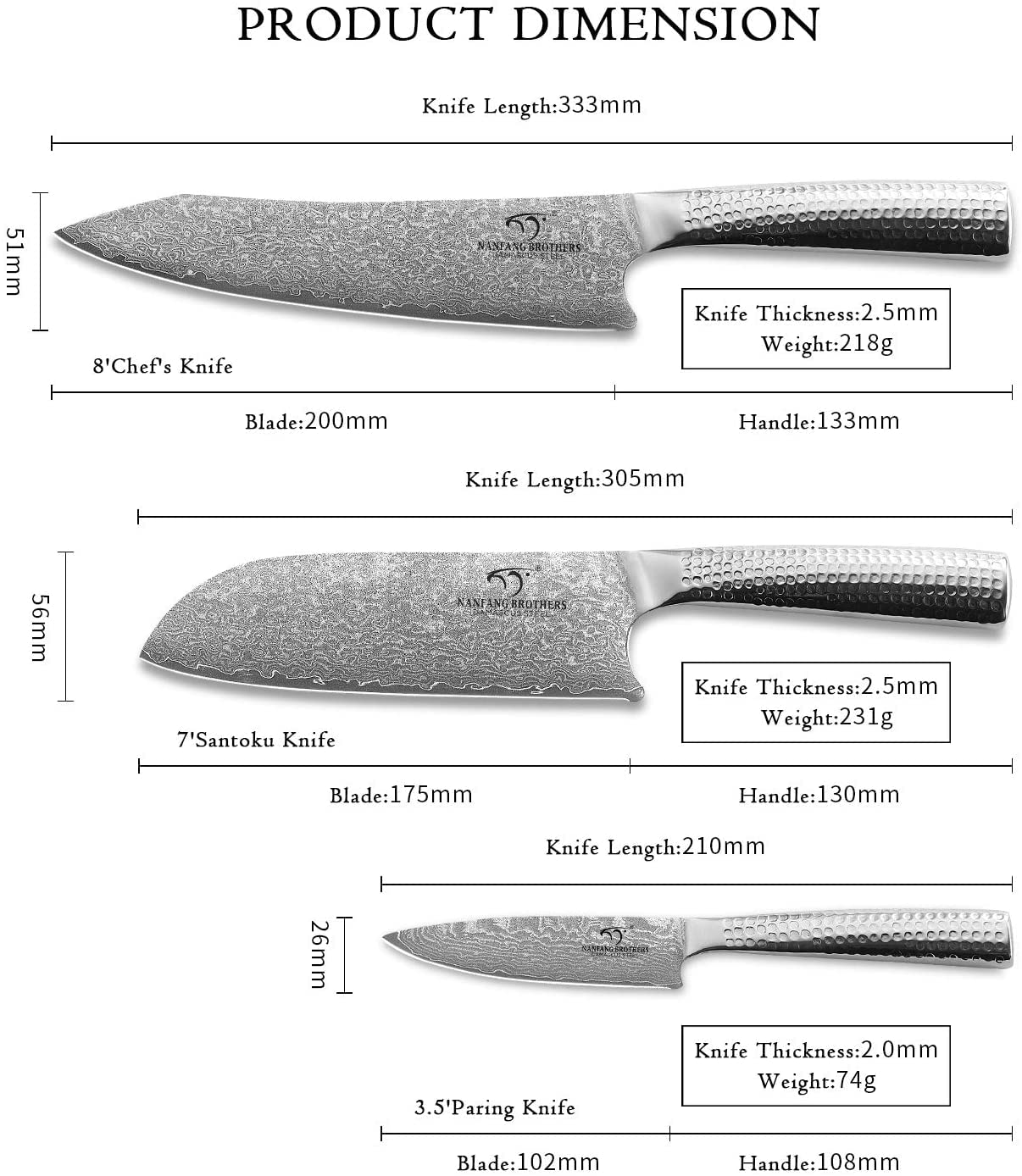 Premium 12-Piece Damascus Steel Kitchen Knife Set with Natural Wood Block - Razor Sharp Chef Knives, Paring Knife, Bread Knife - Non-Slip ABS Ergonomic Handle, Sharpener & Shears Included - Perfect for Home Cooking, Professional Chefs & Gift Giving