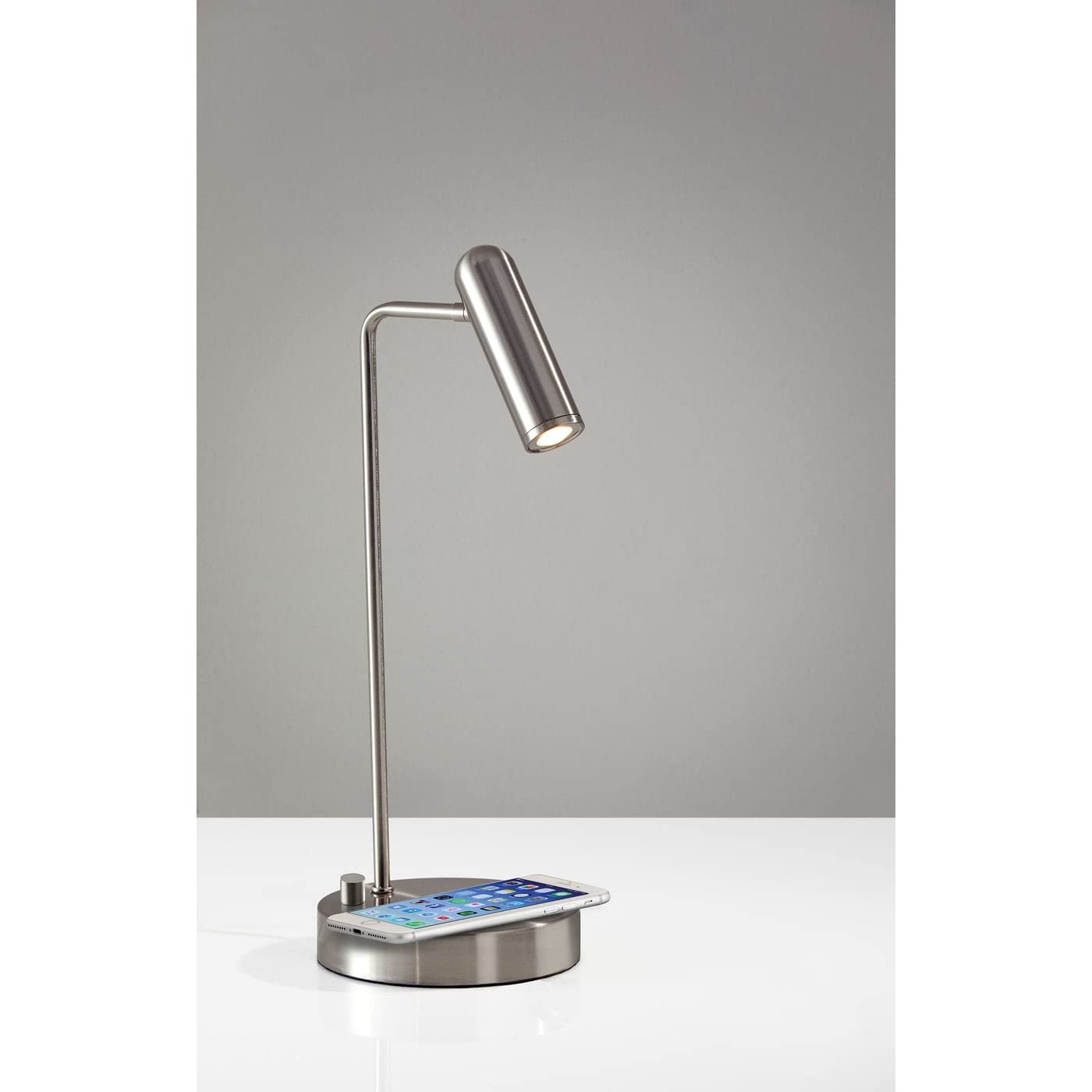 Adesso 3162-22 Kaye LED Desk Lamp with Wireless Charger - 7W Energy Efficient LED Light, 5W Qi Wireless Charging & USB Port - Perfect for Home Office, Study Room & Bedside Nightstand Lighting