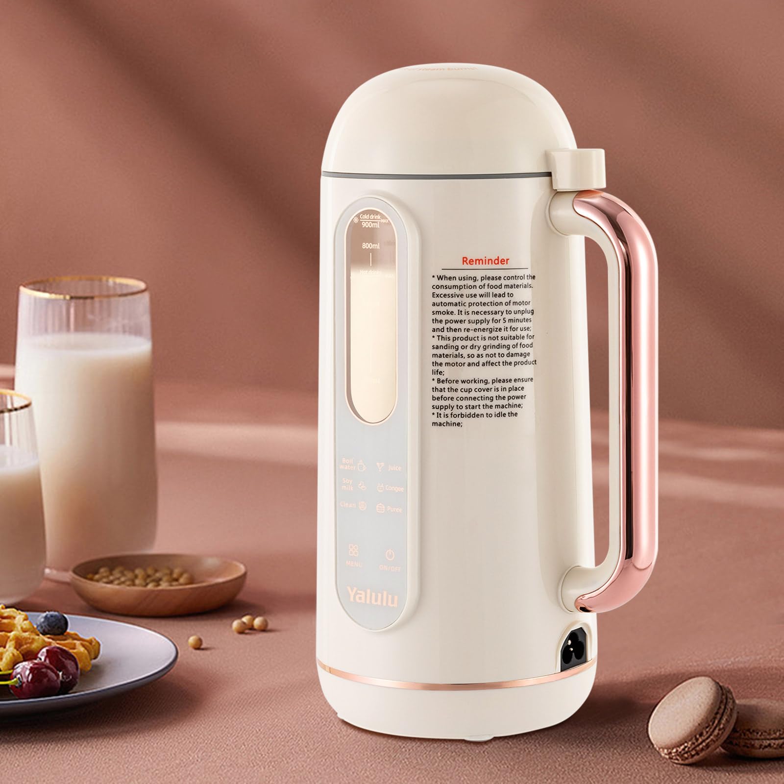 6-in-1 Nut Milk Maker Machine - 30Oz/900mL Multi-Functional Cold & Hot Homemade Almond Soy Milk Maker with Keep Warm, Auto Cleaning & Free Filter - Perfect for Vegan, Dairy-Free, Keto & Plant-Based Diets - Ideal for Breakfast Smoothies, Coffee Creamer & Healthy Beverages