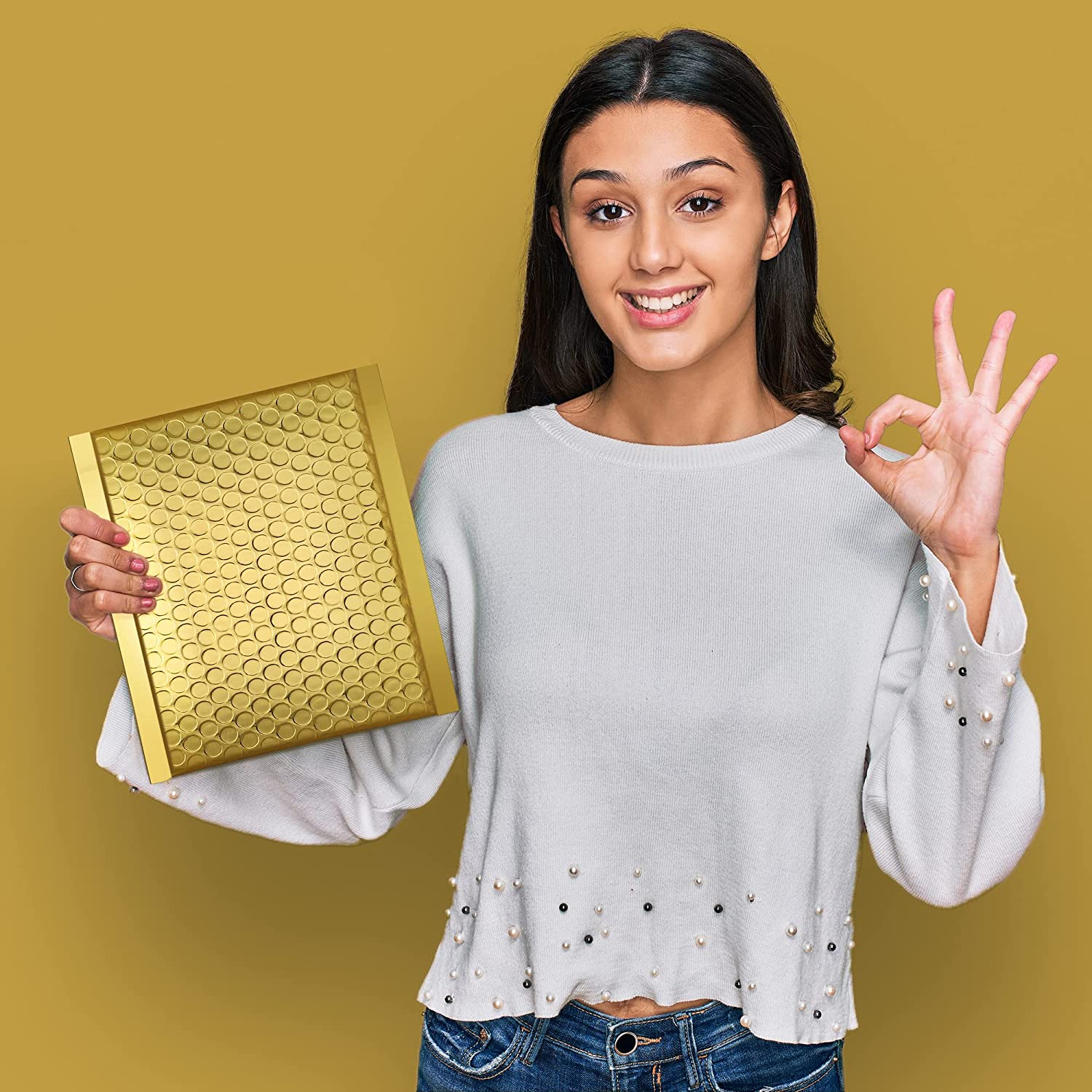 6x10 Bubble Mailer Padded Envelopes - Gold Color Shipping Bags for Ecommerce, Small Business & Online Sellers - Perfect for Shipping Jewelry, Cosmetics, Books & Small Items