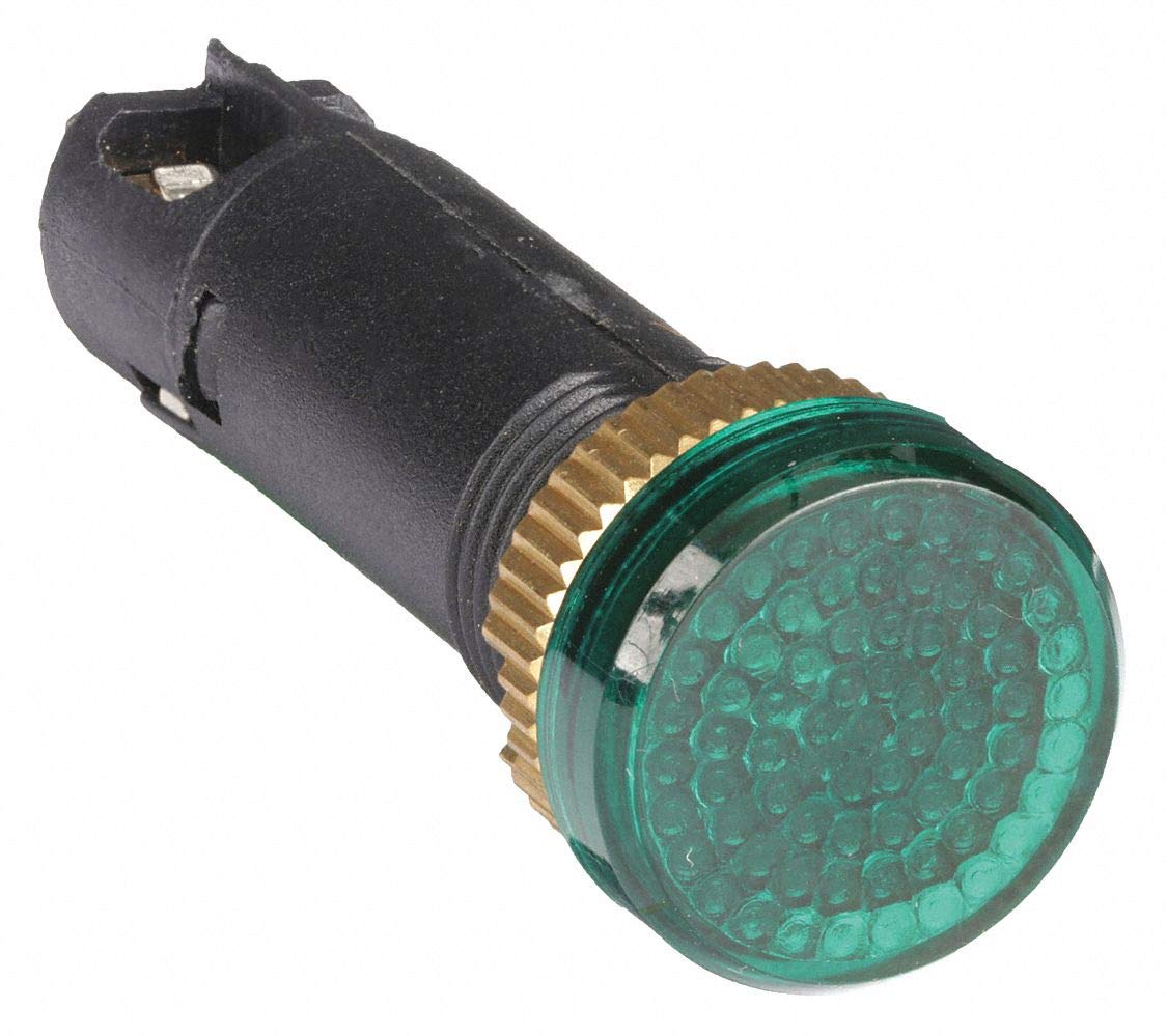 Dayton 12VAC/DC LED Raised Indicator Light - 12mm Mounting Diameter (22NY86) for Industrial Equipment & Control Panels