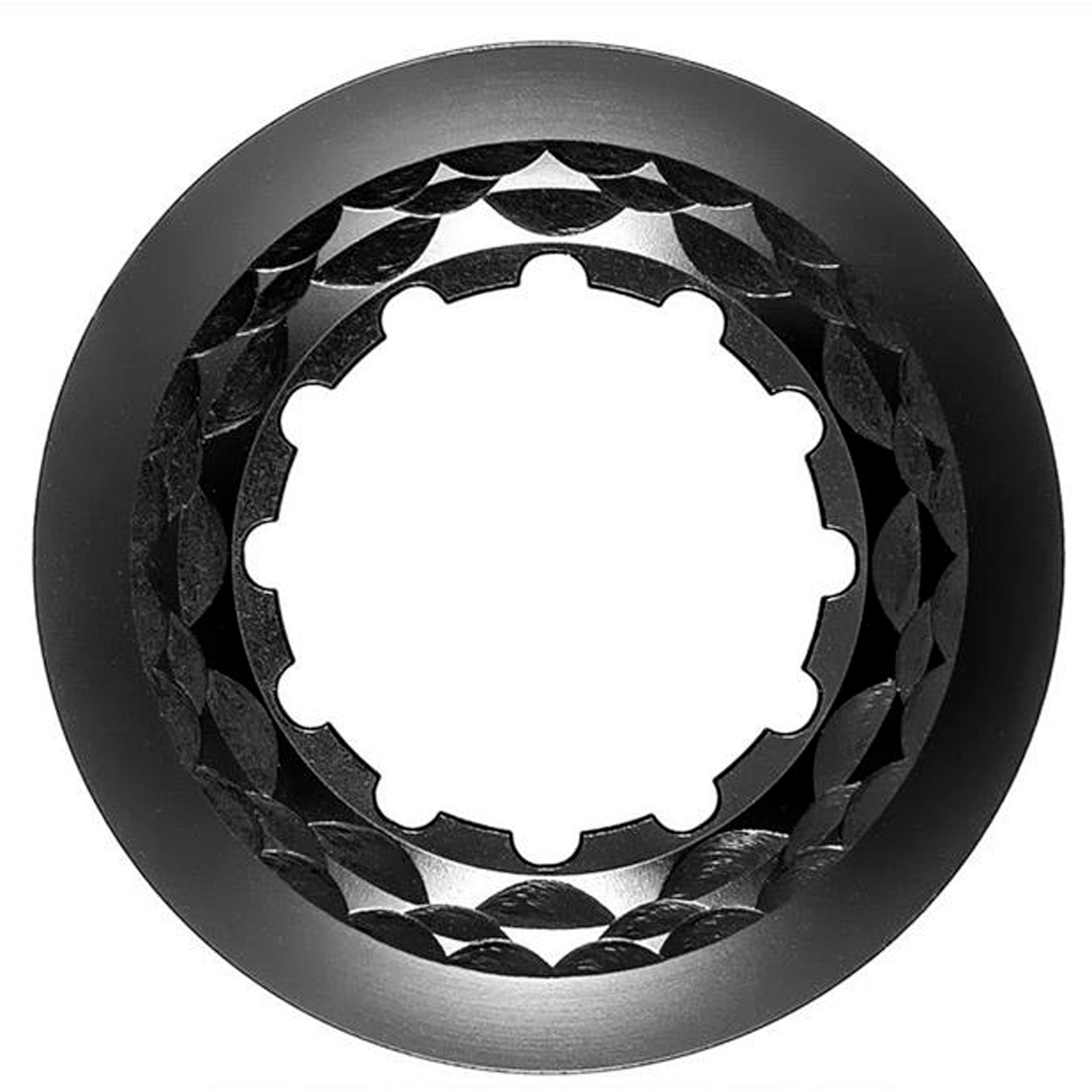 Absolute Black Center Lock Rotor Lockring - Premium Bike Disc Brake Lockring for Road & Mountain Bikes - Durable Black Finish for Enhanced Performance & Style