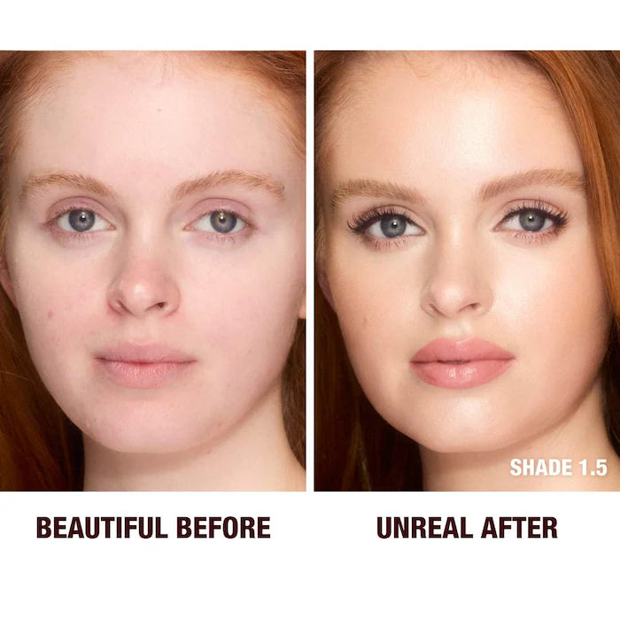 Charlotte Tilbury Unreal Skin Sheer Glow Tint Hydrating Foundation Stick - Lightweight, Buildable Coverage for Natural Glow | Perfect for Daily Wear & Special Occasions