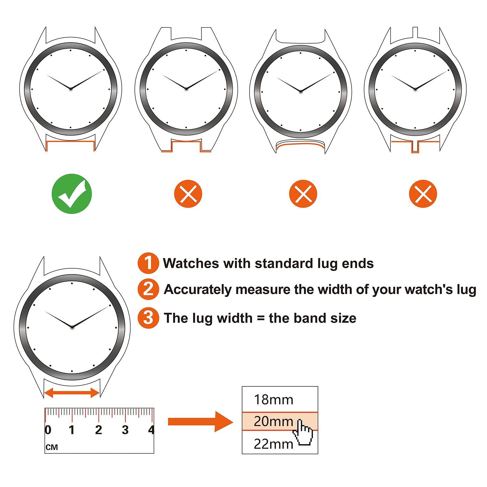 ANNEFIT 22mm Silicone Watch Band for Men - Quick Release Soft Rubber Replacement Strap (White) - Perfect for Sports, Work & Everyday Wear