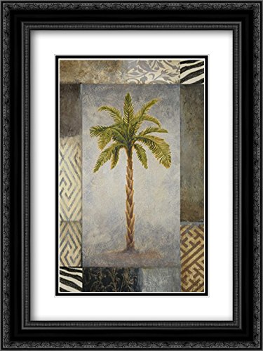Michael Marcon 15x18 Black Ornate Framed Double Matted Museum Art Print - Sun Palm I | Premium Wall Decor for Living Room, Bedroom & Office