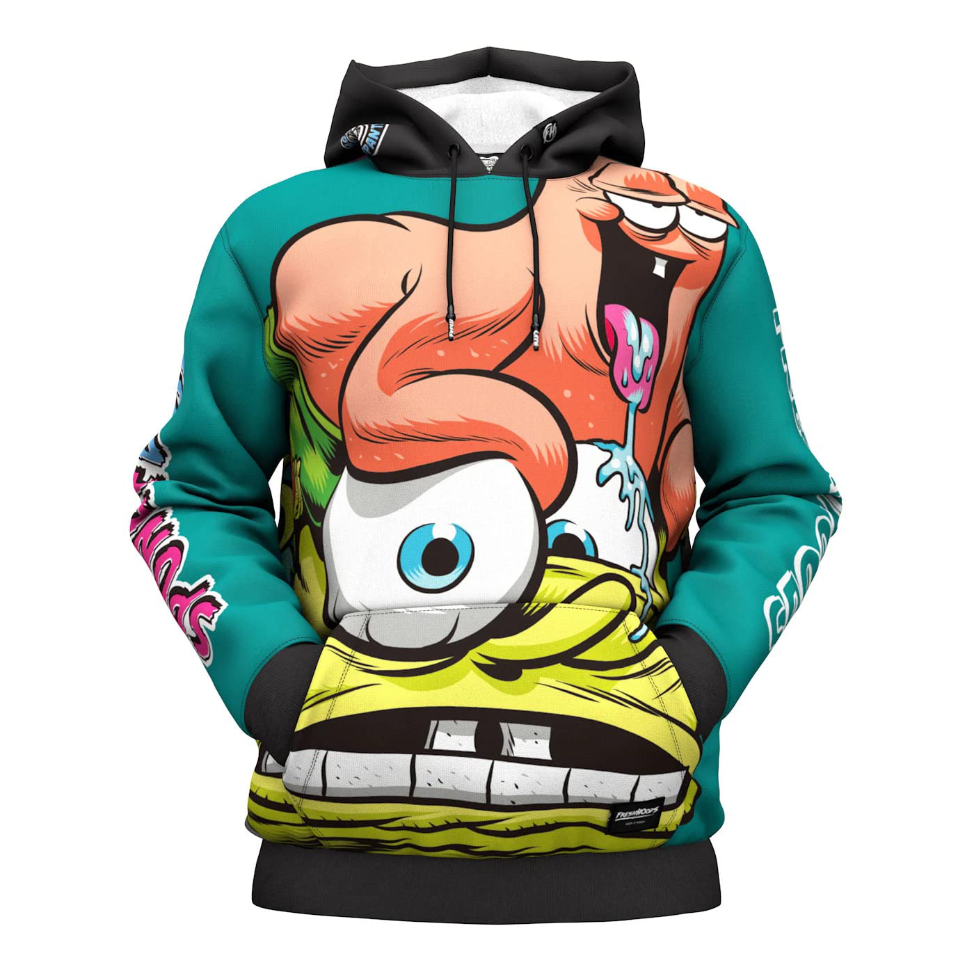 SpongeBob Hoodie for Men - 3D Digital Print Pullover Sweatshirt with Hood | Cartoon Character Streetwear | Perfect for Casual Wear, Cosplay & Gifts