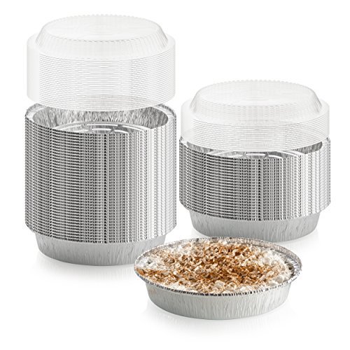 40-Pack 9-Inch Round Disposable Aluminum Foil Pans with Dome Lids - Oven & Freezer Safe Baking Trays for Cakes, Pies, Meals - Perfect for Cooking, Food Storage & Reheating at Home, Parties & Catering