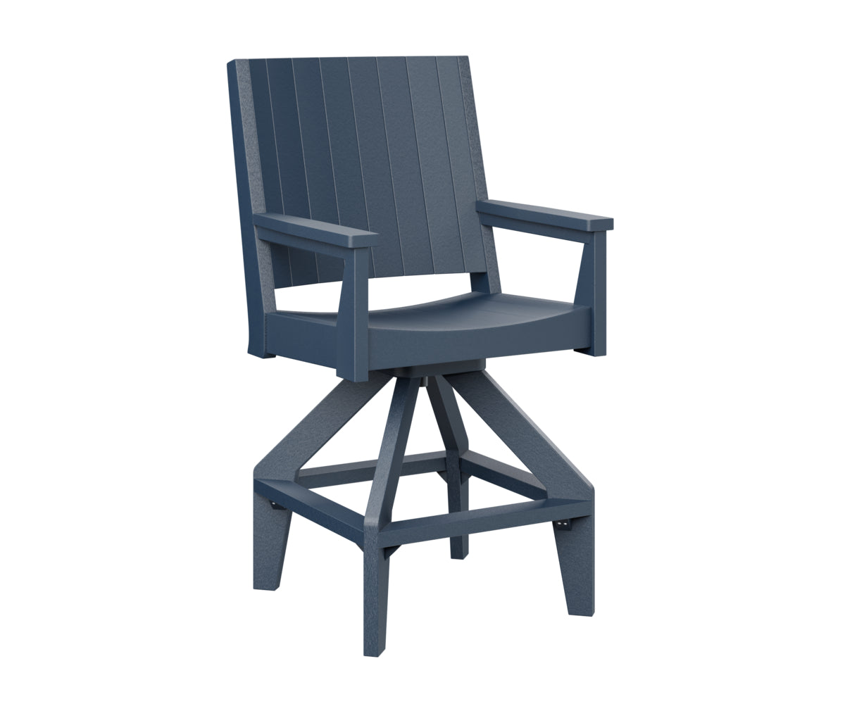 Berlin Gardens Mayhew Chat Swivel Bar Chair - Adjustable Height Counter Stool for Kitchen Island, Breakfast Nook & Home Bar - Comfortable Modern Swivel Seat with Back Support