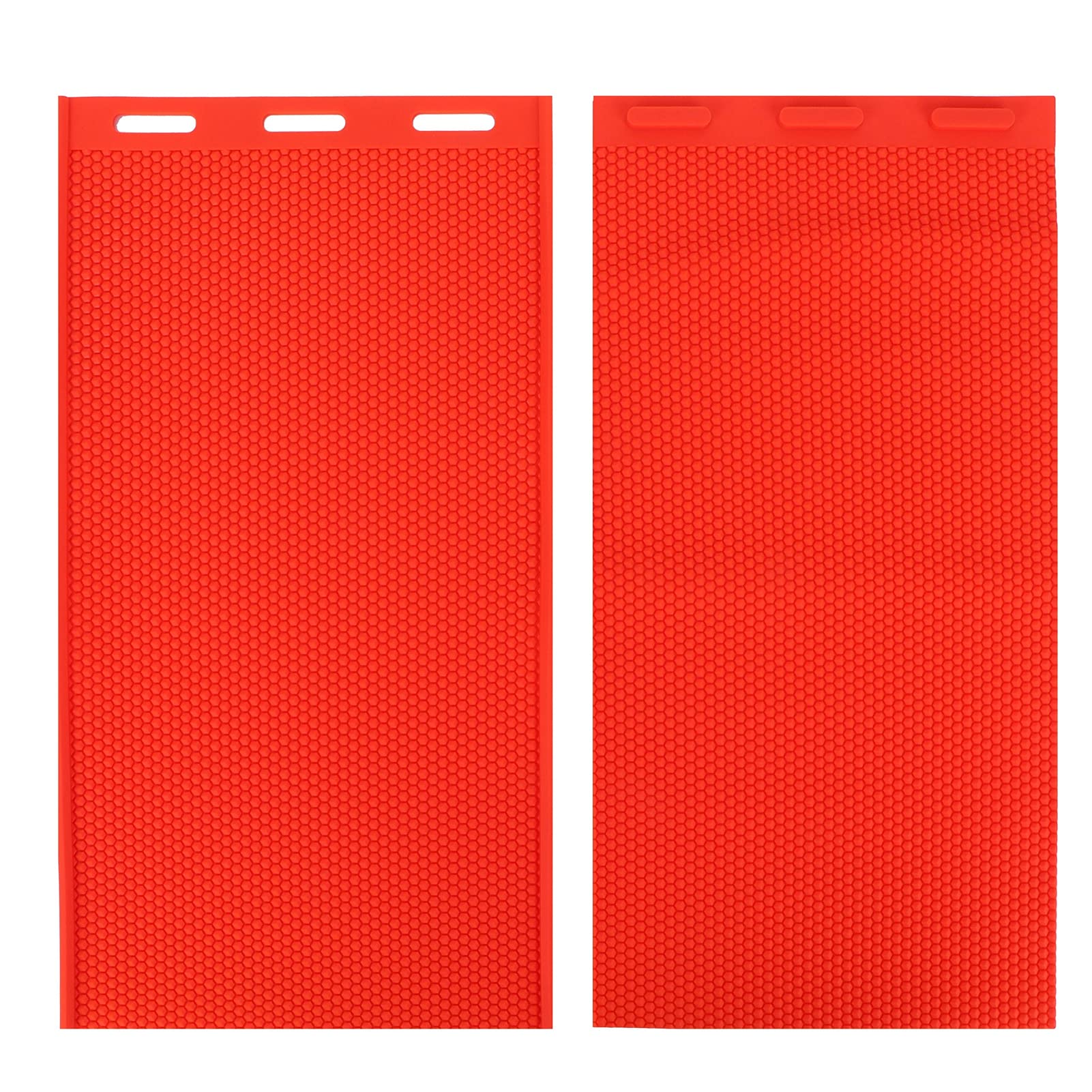 TOPINCN 2Pcs Natural Beeswax Sheets for DIY Candle Making & Beekeeping - Textured Foundation Comb Press Mold Beekeeping Accessories (Red) - Perfect for Bee Farmers, Candle Crafting & Honeycomb Production