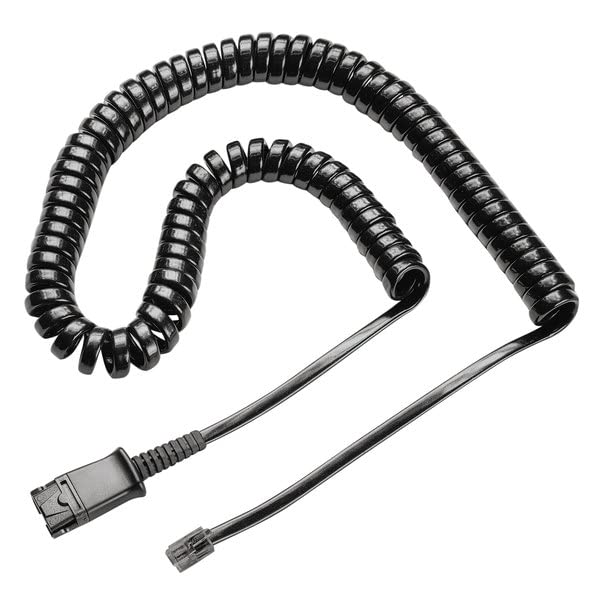 TruVoice U10P Adapter Cable - Compatible with Plantronics, Poly QD Headsets & Mitel/Nortel/Avaya/Polycom VVX Phones - Perfect for Office Communication & Call Center Headsets