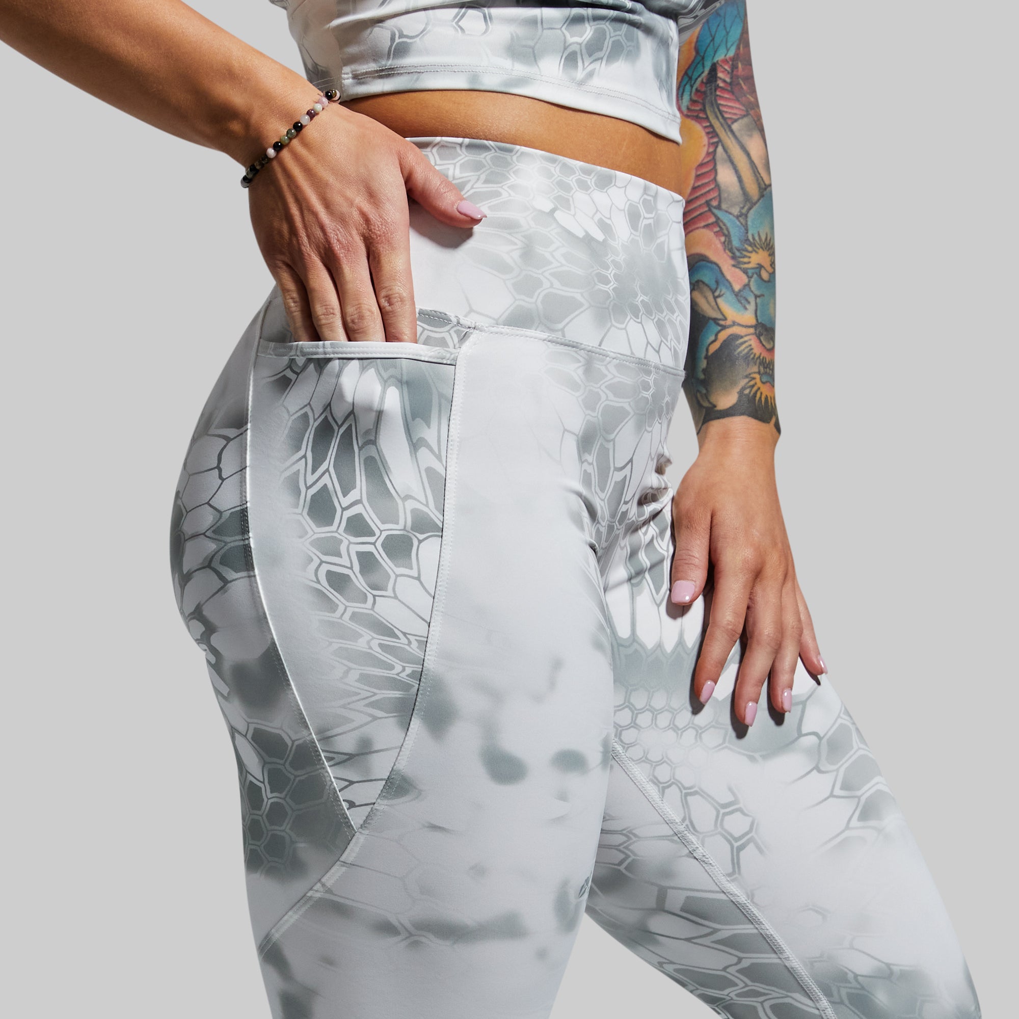 Eccentric Legging (Wraith) - High Waisted Yoga Pants for Women - Stretchy Workout Leggings for Gym, Running & Casual Wear