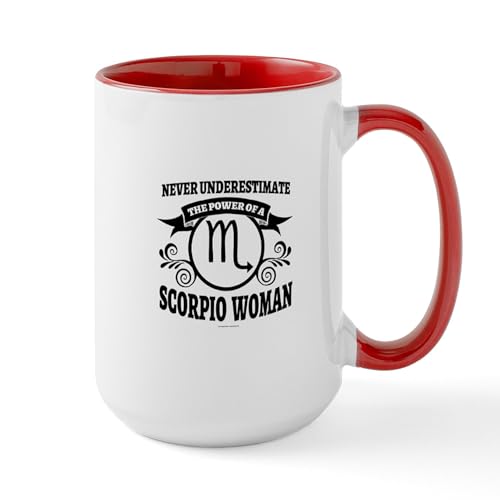 White/Red Inside - Scorpio Woman Mugs