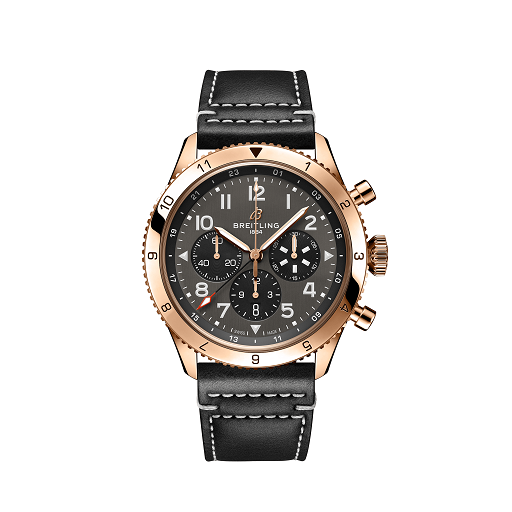 Breitling Super AVI Chronograph GMT 18K Red Gold Men's Luxury Watch - Perfect for Business, Travel & Special Occasions