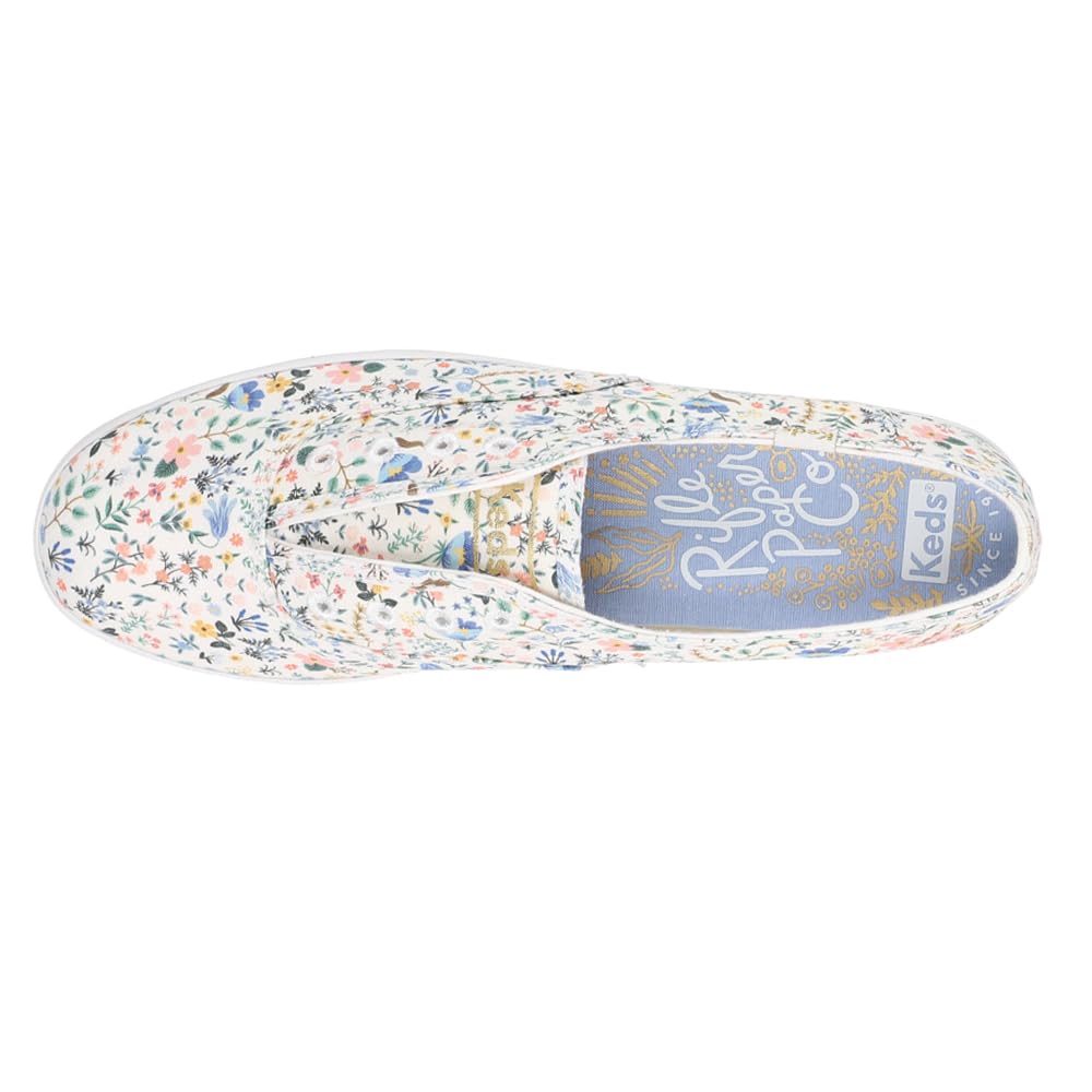 Keds Women's X Rifle Paper Chillax Bramble Fields Sneakers - Comfortable Casual Walking Shoes for Women, Floral Print Fashion Sneakers for Everyday Wear, Perfect for Work, Travel & Outdoor Activities