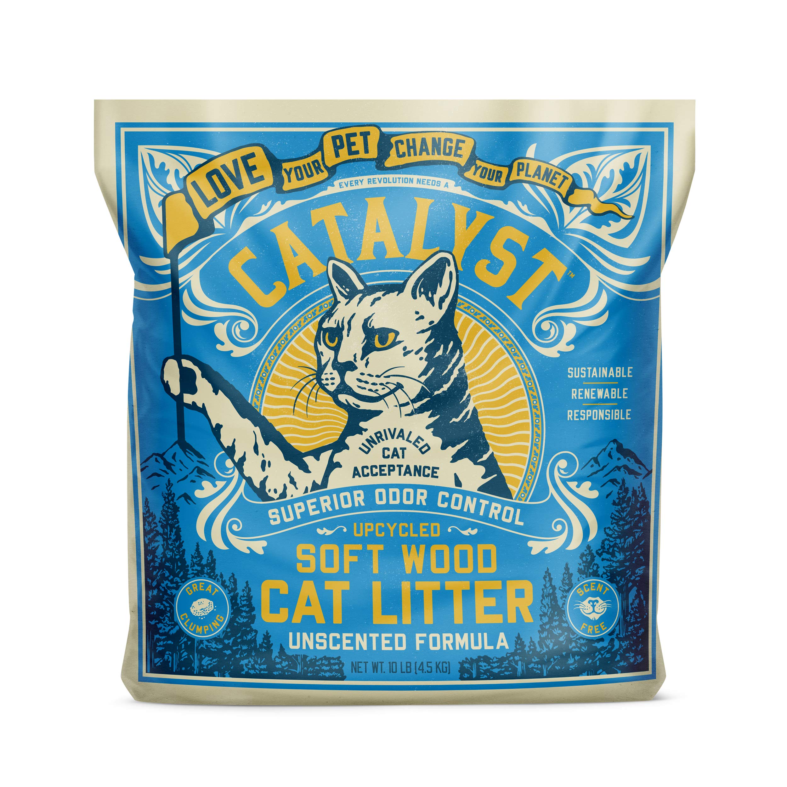 Eco-Friendly Upcycled Soft Wood Cat Litter - Natural & Odor Control - Perfect for Multi-Cat Households & Small Spaces