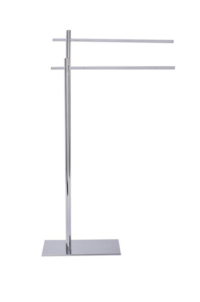 WENKO Silver Metal Clothes Drying Rack, 20 x 49 x 84 cm Foldable Laundry Stand for Towels & Clothing - Space Saving Solution for Small Apartments, Bathrooms & Balconies