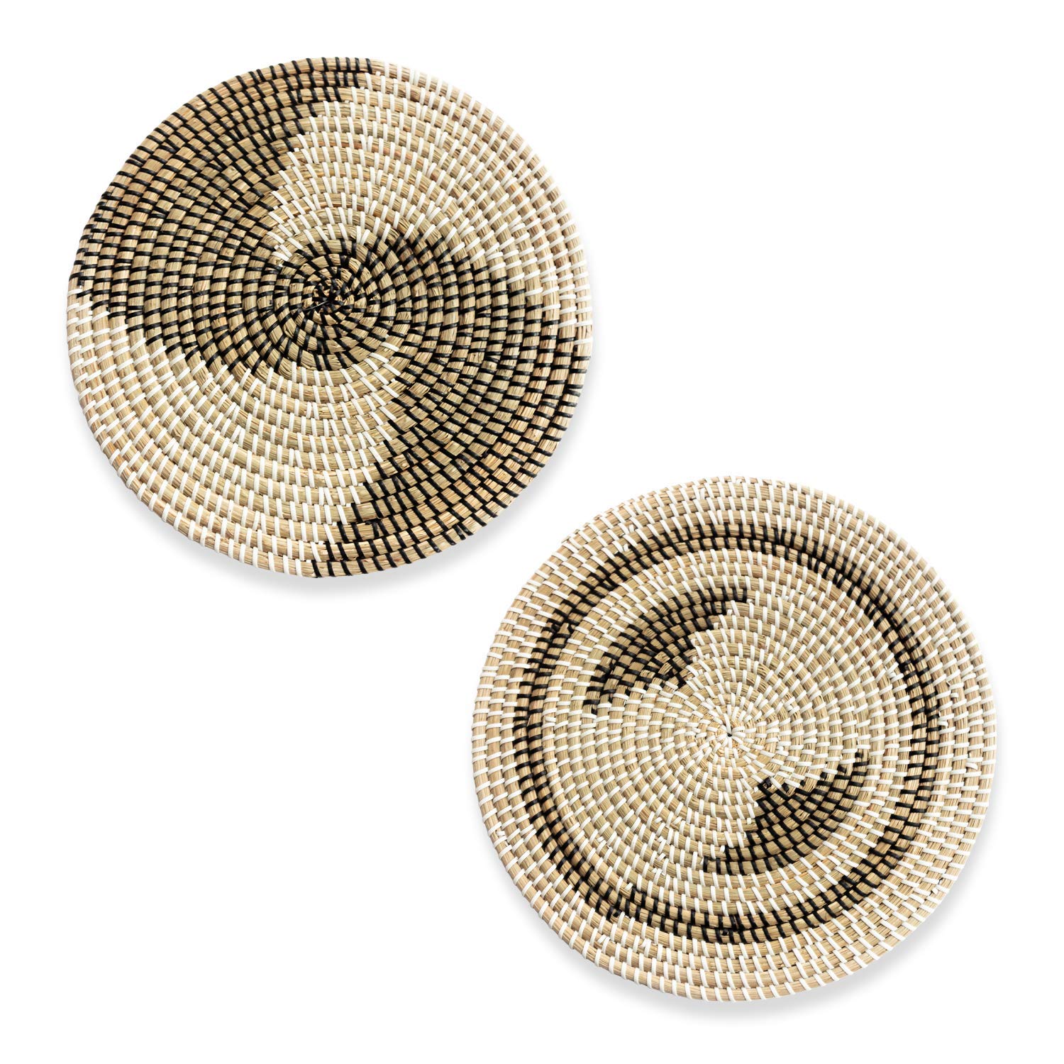 Handmade Woven Rattan Wall Decor - Natural Seagrass & Wicker Wall Art for Living Room, Bedroom - Boho Chic Hanging Decor - Perfect for Home, Office & Wedding Decorations