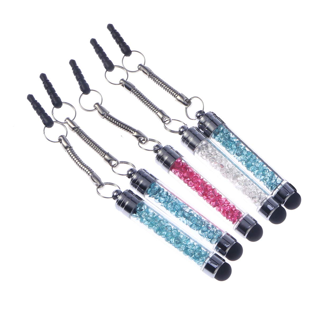 Hemobllo 5PCS Crystal Stylus Pens - Diamond Ballpoint Pen & Universal Touch Screen Stylus for iPhone, iPad, Samsung Tablets - Perfect for Writing, Drawing & Precise Screen Navigation