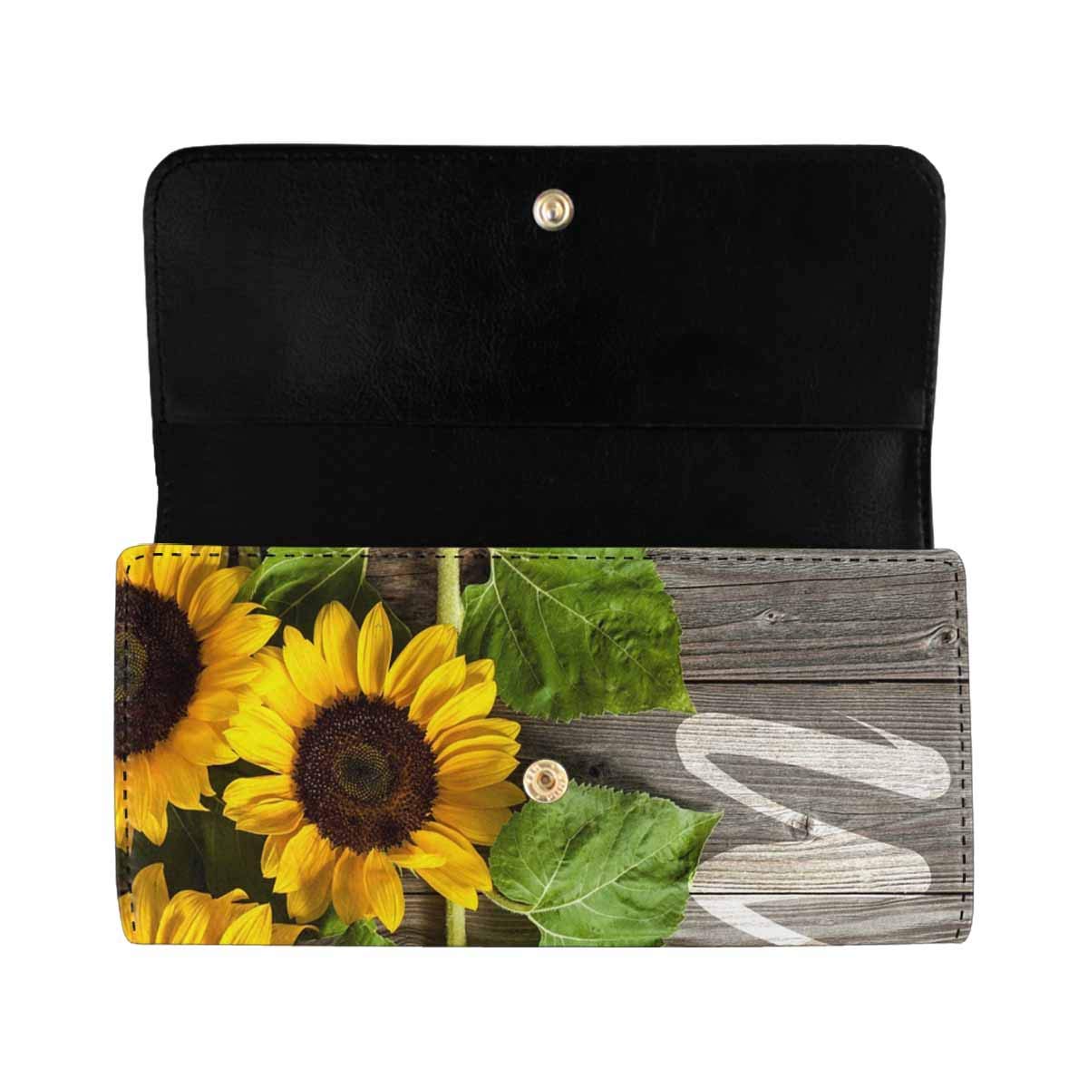InterestPrint Women's Trifold Clutch Wallet - American Flag Pattern Long Card Holder Purse for Everyday Use, Travel & Special Occasions