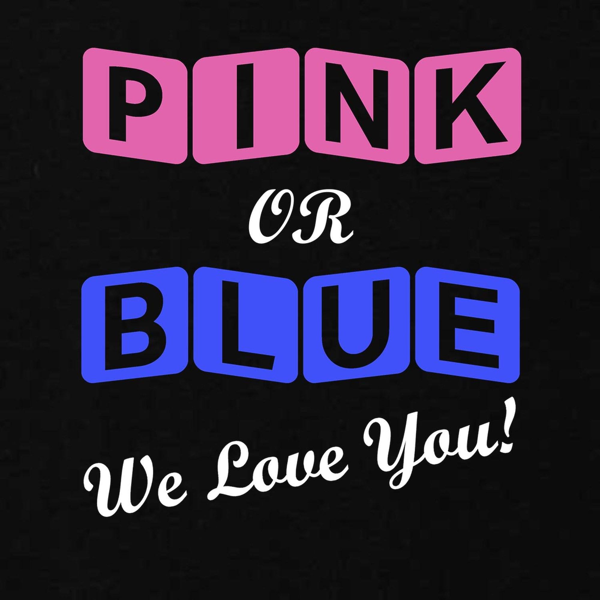 Pink or Blue 'We Love You' Maternity T-Shirt for Women - Stretchy Ruched Side Design - Perfect for Pregnancy Announcements, Baby Showers & Maternity Photos