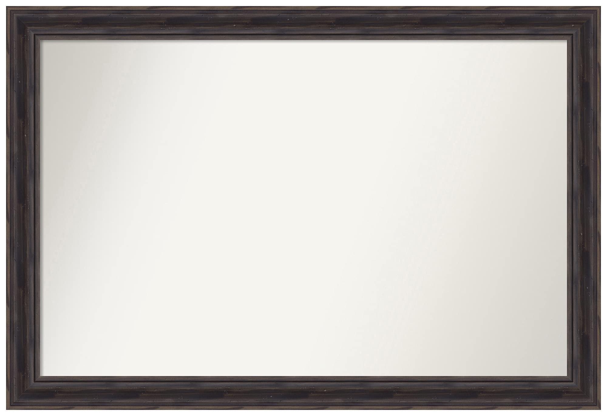 Amanti Art Rustic Pine Narrow Frame Non-Beveled Custom Wall Mirror 23.5x34.5 Inches - Handcrafted Bathroom Mirror with Various Custom Sizes - Perfect for Vanity, Entryway & Farmhouse Decor