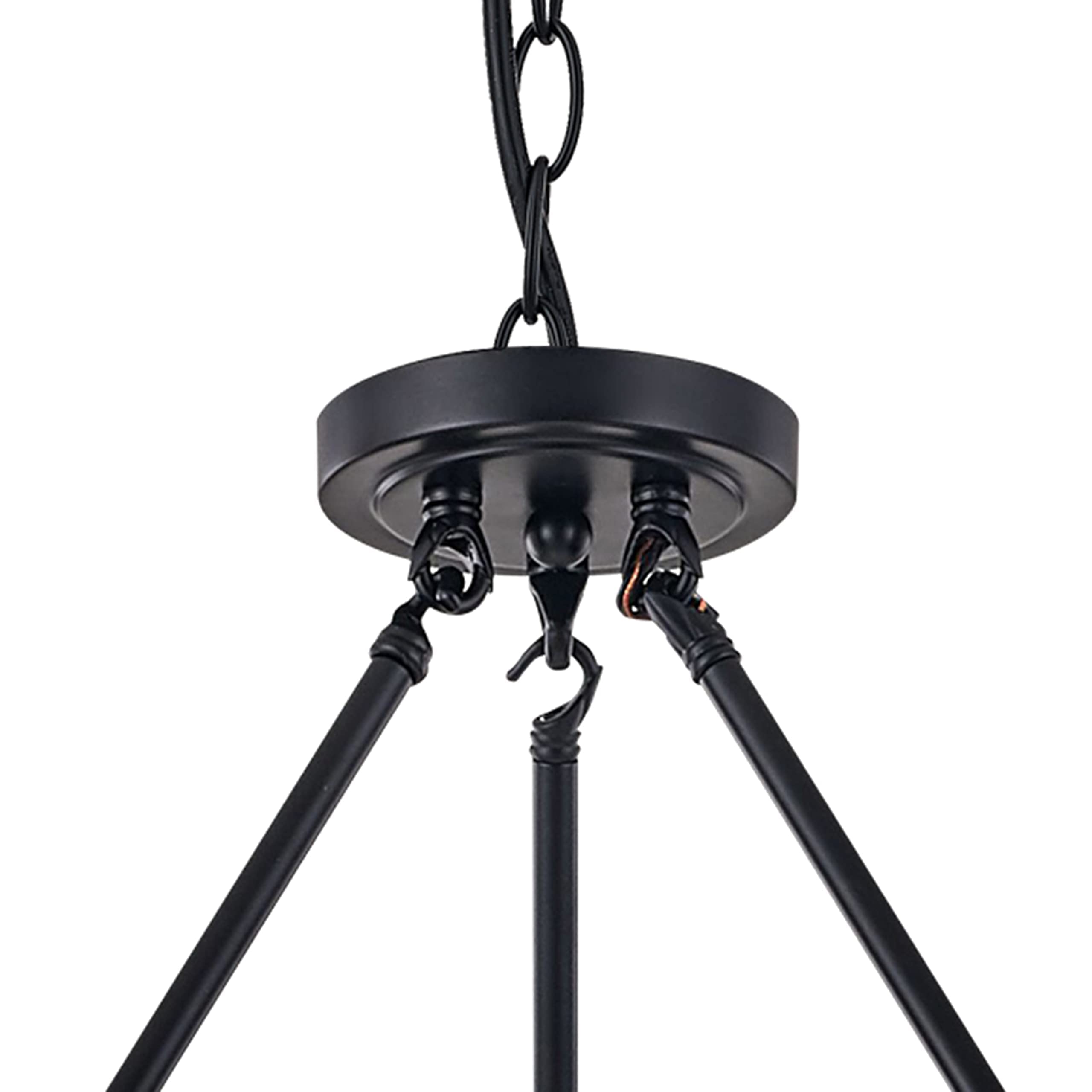Vanity Art 12-Light Wagon Wheel Chandelier - Farmhouse Rustic Ceiling Light Fixture with Candle-Style Bulbs for Living Room, Kitchen, Dining Room (MLT3112LT-BD-BK) - Perfect for Country Homes, Barn Weddings & Cozy Cabin Decor