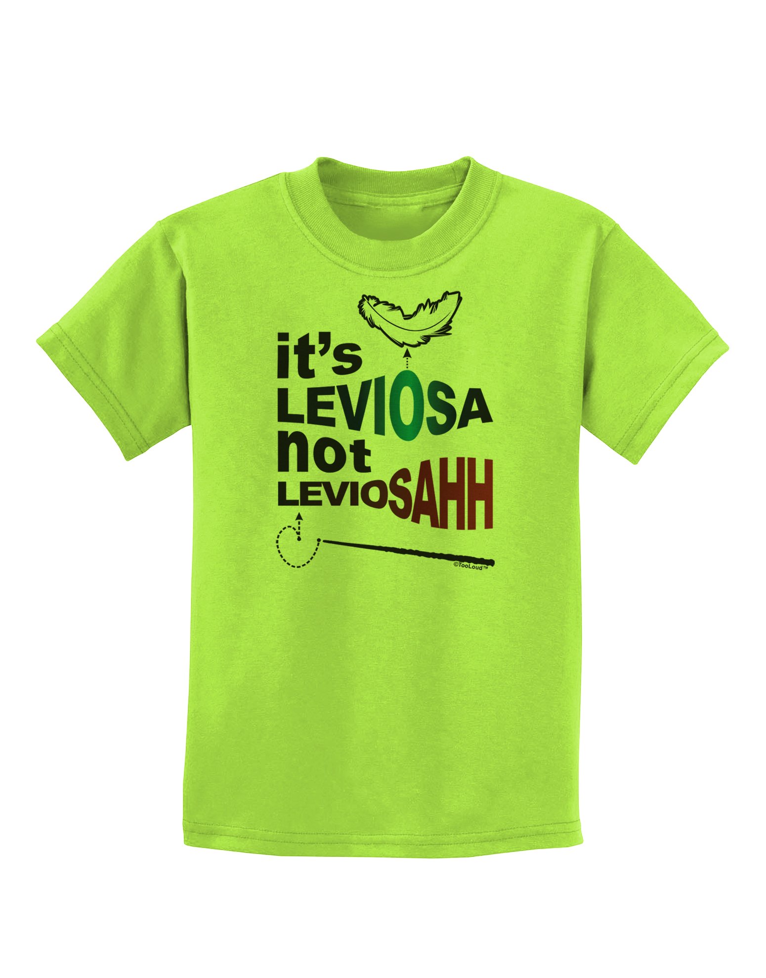 TooLoud Harry Potter Leviosa Spell Kids T-Shirt | Magical Hogwarts Themed Cotton Tee for Boys & Girls | Perfect for Halloween Costumes, Birthday Parties & Potterhead Gifts