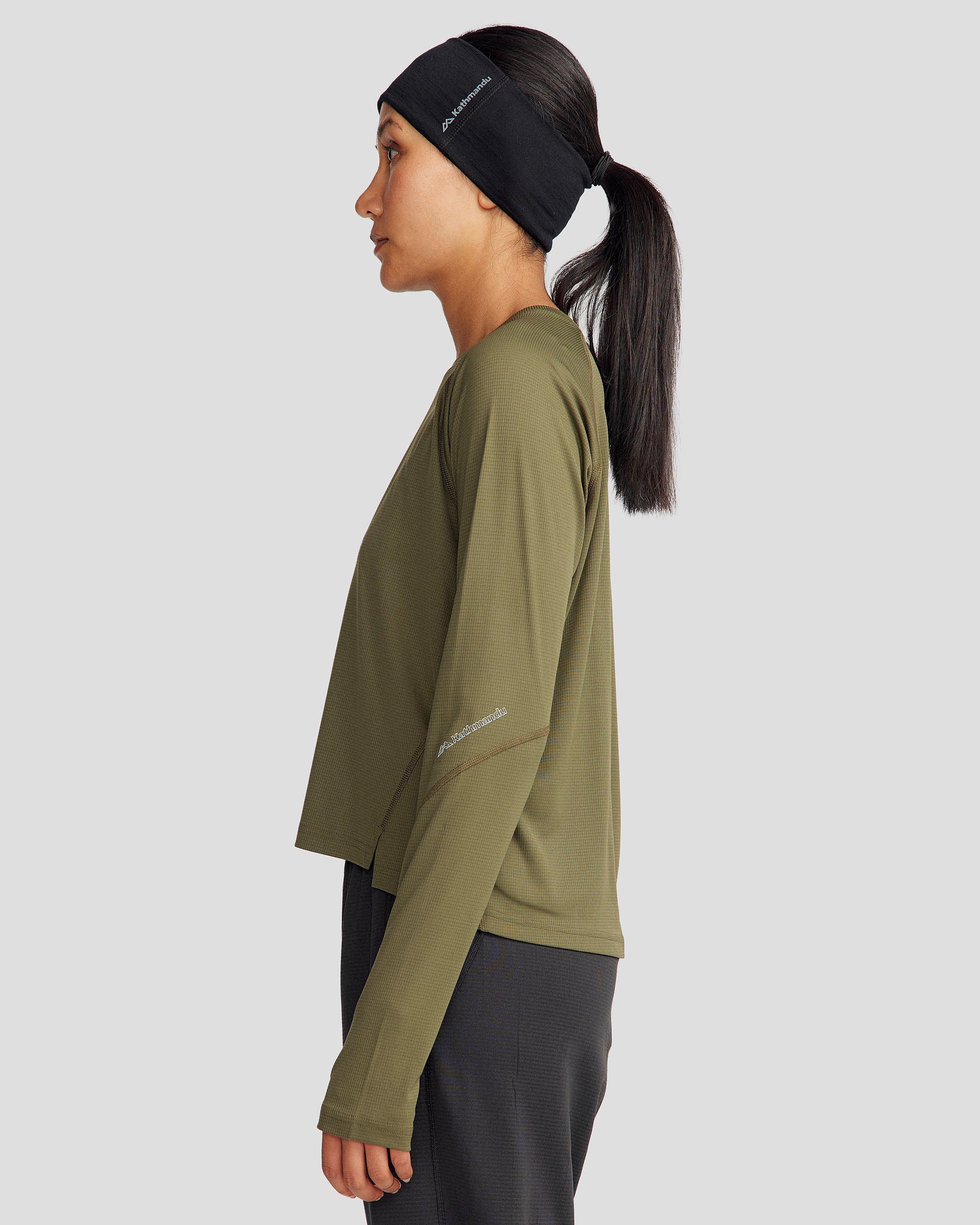 Women's SUN Stopper LT Long Sleeve Top - Light Moss UPF 50+ Sun Protection Shirt for Hiking, Running & Outdoor Activities