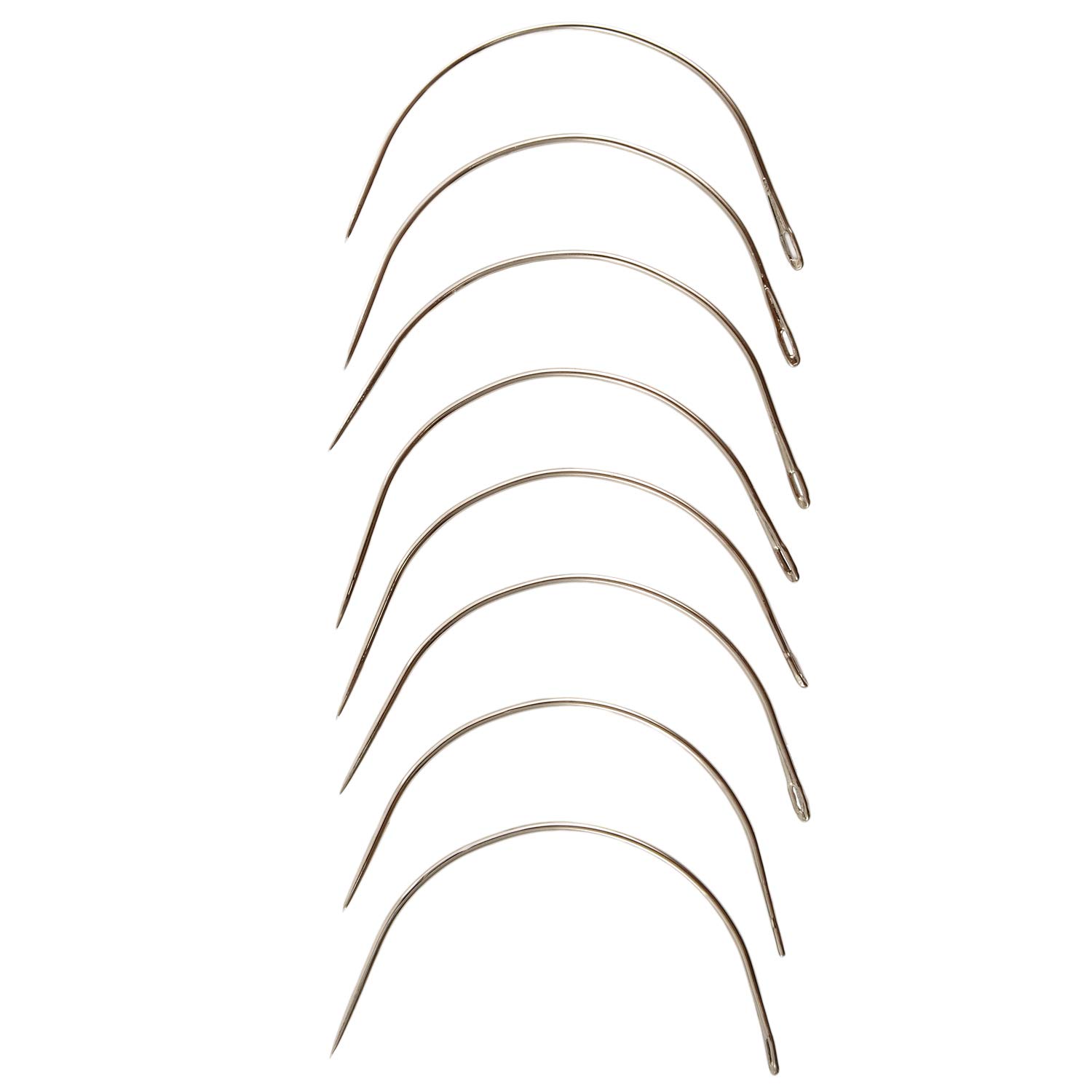 20Pcs Cetornie C-Shaped Hair Weaving Needles for Hair Extensions - Professional Curved C Needles for Seamless Weaves & Extensions (Great for Salons, DIY Styling & Hair Replacement)