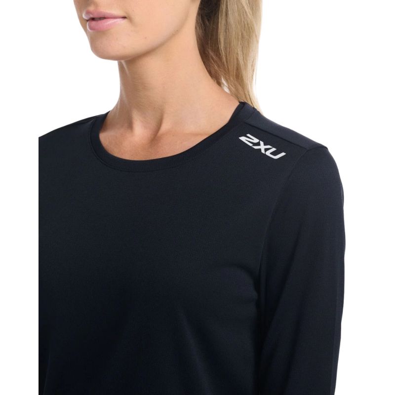 2XU Women's Aspire Long Sleeve Running Top - Moisture Wicking Workout Shirt for Marathon Training & Outdoor Fitness Activities