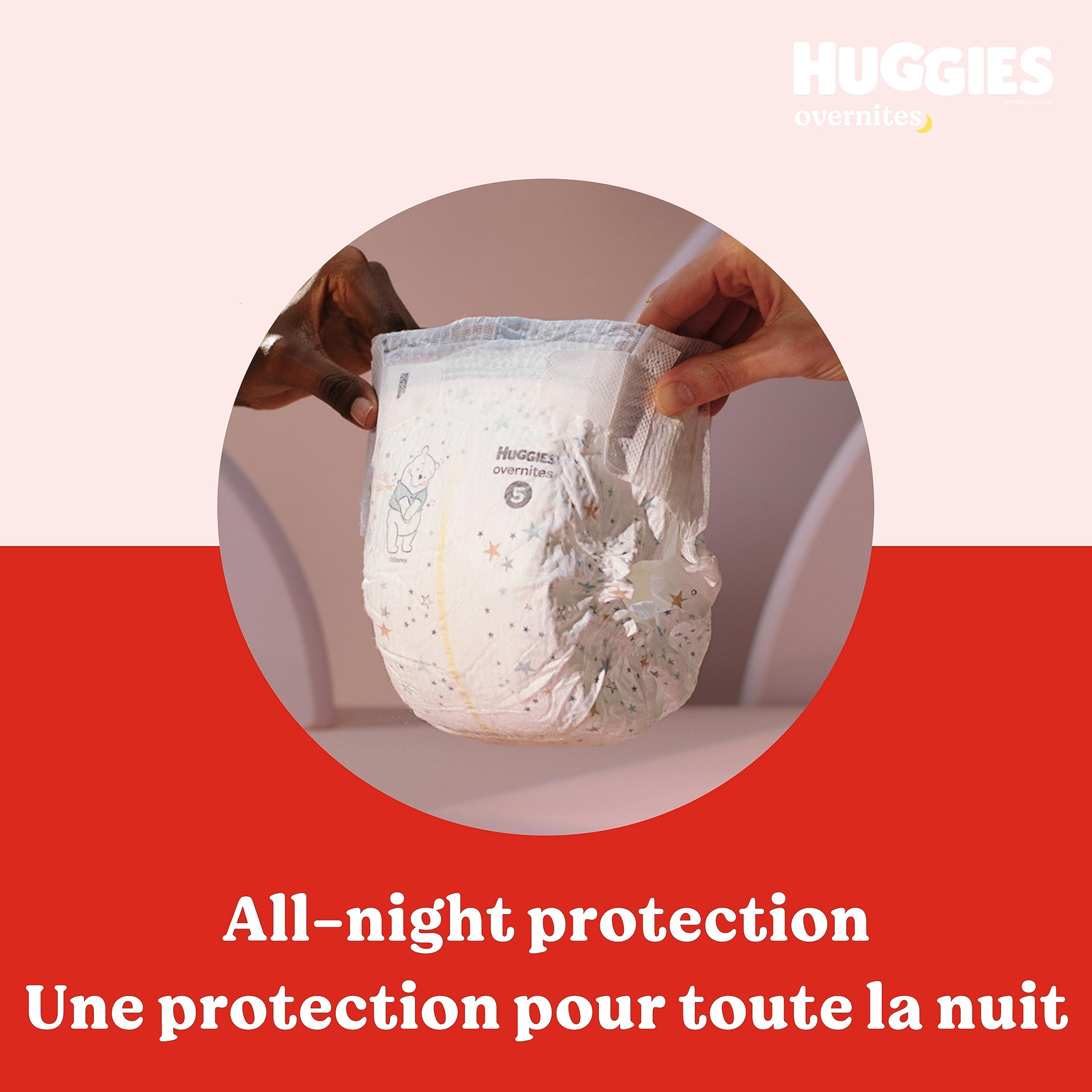 Huggies Little Movers Size 7 Disposable Baby Diapers - 80 Count Pack (1 Month Supply) & Overnites Nighttime Diapers Size 7 (41+ lbs) - 68 Count - Ultra Absorbent for Active Babies - Perfect for Daytime Play & Overnight Protection