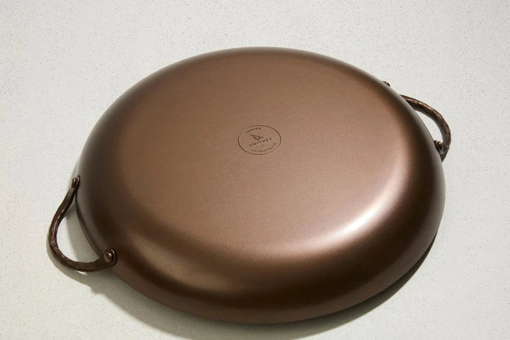 Premium Smithey Carbon Steel Paella Pan - Handcrafted in USA - Perfect for Spanish Cuisine, Outdoor Cooking & Family Gatherings