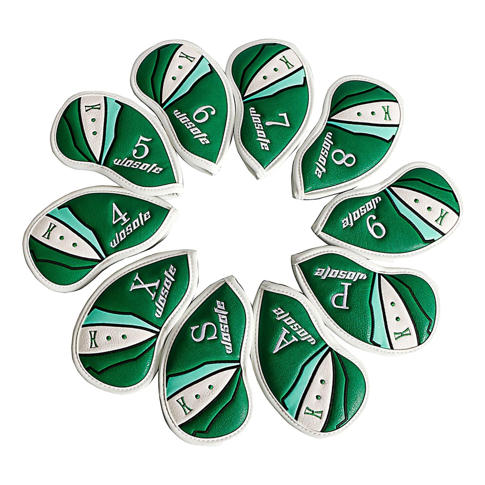 10-Piece Golf Iron Set with PU Case - Perfect for Club Protection & Travel