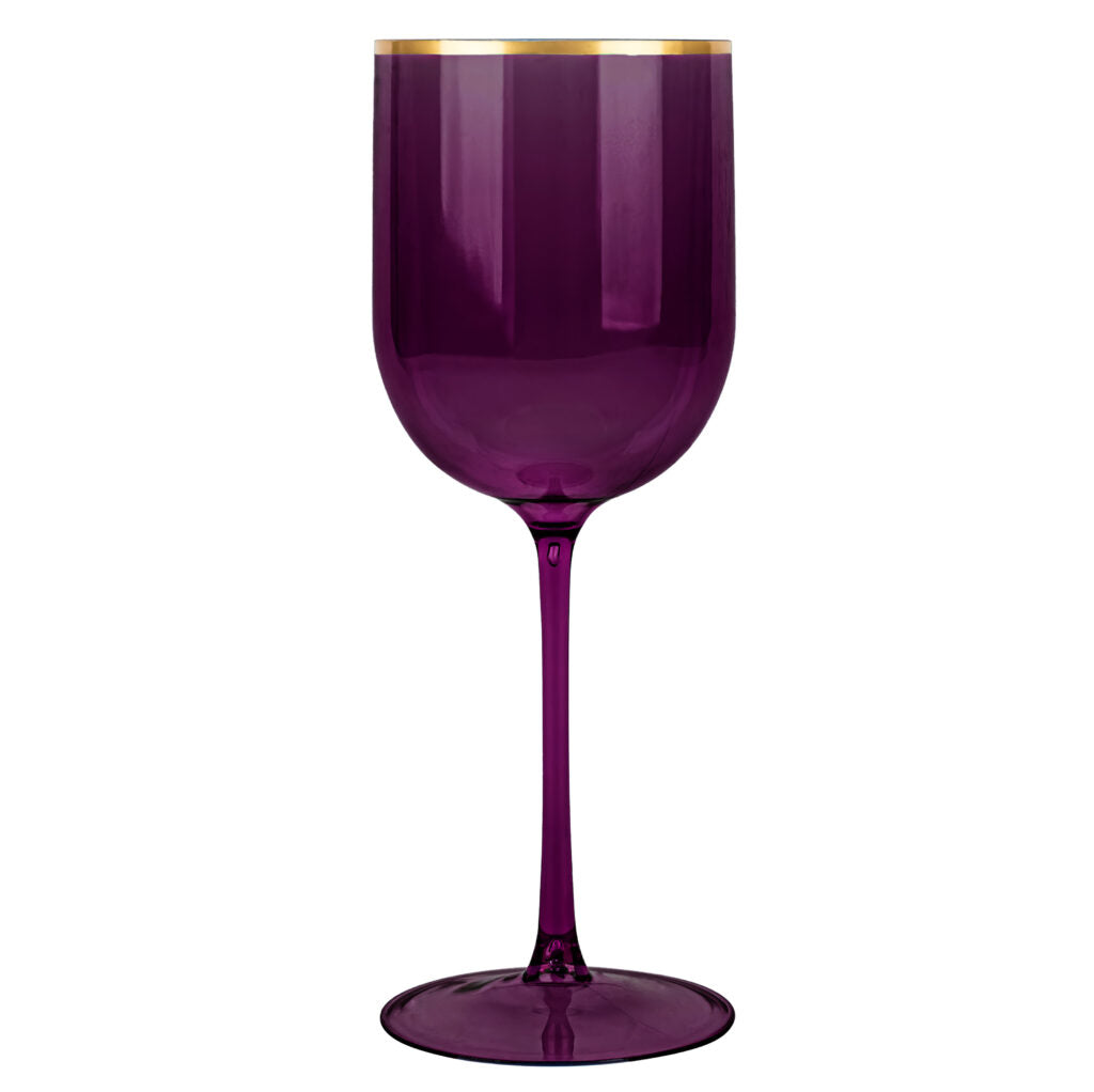 Purple and Gold Disposable Plastic Party Tableware Set - Organic Hammered Design (30-Piece) for Wedding, Birthday, Anniversary Celebrations & Special Events