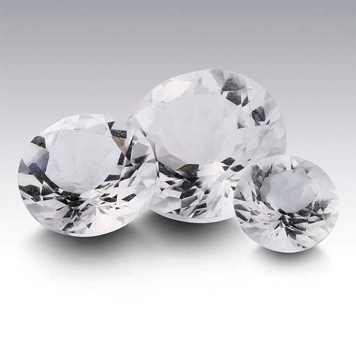Natural Genuine Arkansas Ice Quartz - White Clear Crystal Quartz Loose Stones 6mm 8mm 10mm Round Cut VVS Quality - Mined and Cut in USA - Perfect for Jewelry Making, Healing Crystals, and Meditation Accessories