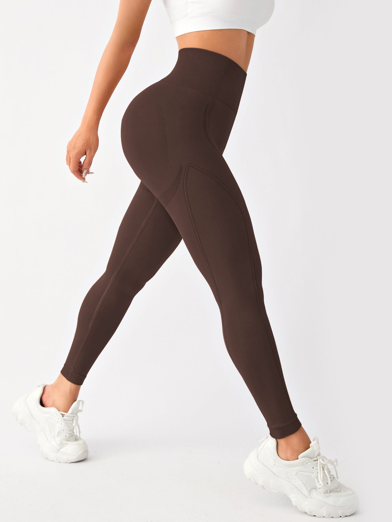 ZASUWA Women's High Waisted Seamless Scrunch Butt Lifting Leggings - Yoga, Workout & Everyday Wear