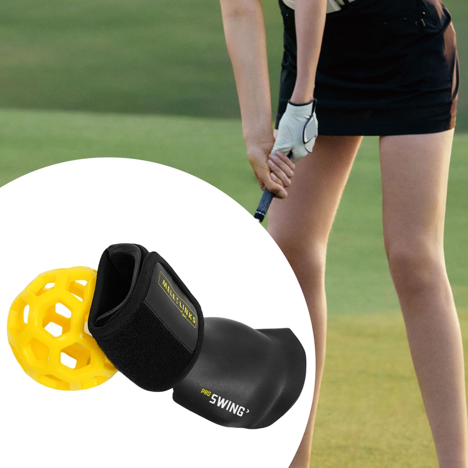 Golf Swing Trainer Ball - Golf Training Aid for Posture Correction & Wrist Strengthening | Practice Equipment for Golf Beginners | Improve Swing at Home, Driving Range & Backyard Practice