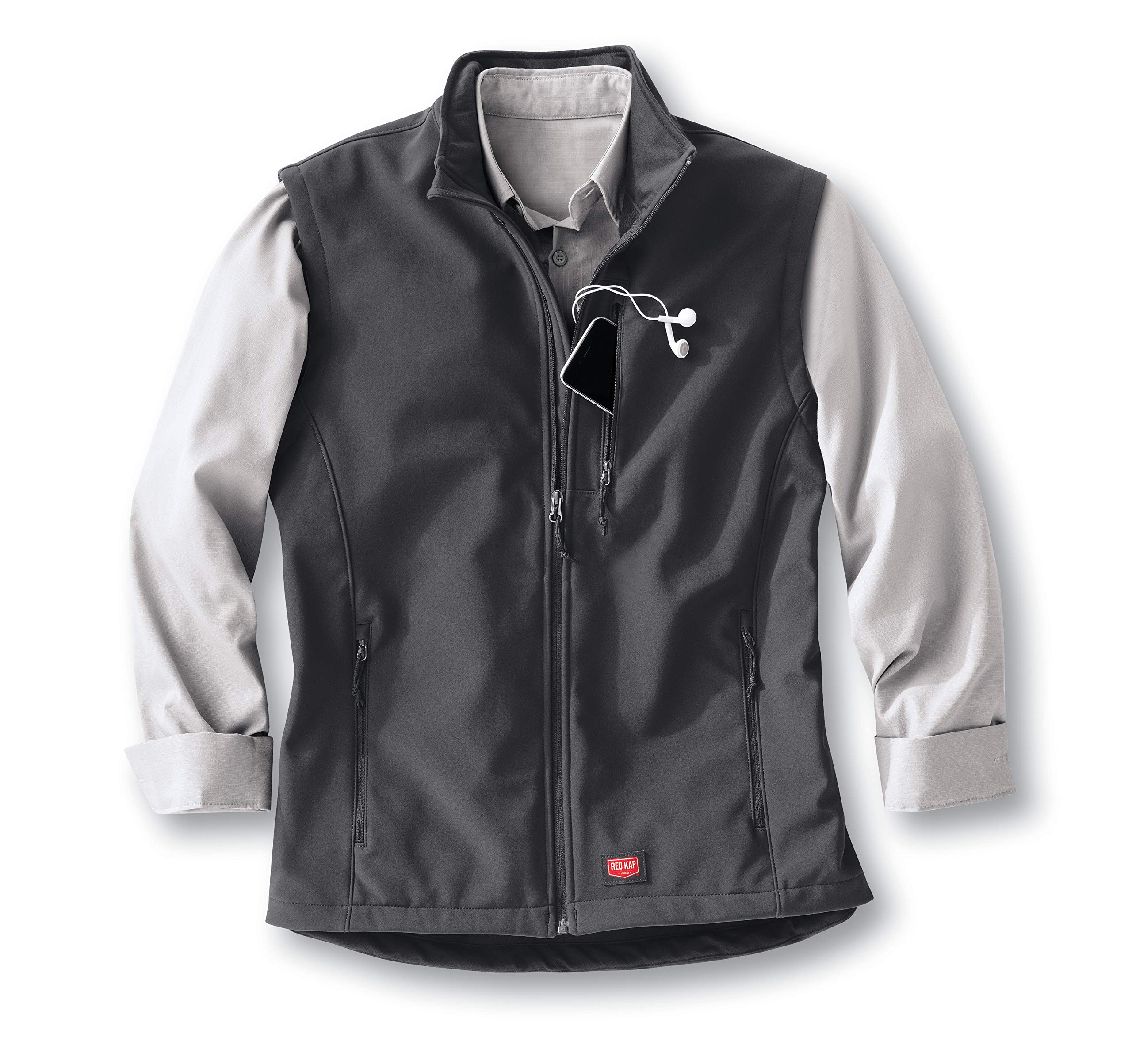 Red Kap Men's Soft Shell Vest - Lightweight, Water-Resistant, Warm Fleece Lining for Outdoor Work, Hiking & Casual Wear