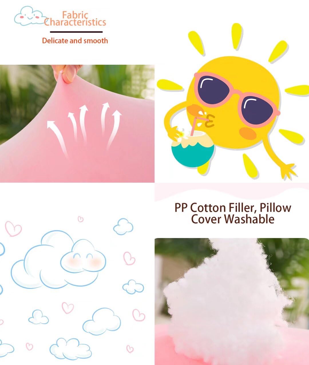 Cloud Shaped Throw Pillow - Angry Emoticon Plush Cushion for Sofa, Bed & Reading (17.7 Inches) - Soft Decorative Pillow for Living Room, Bedroom & Home Decor