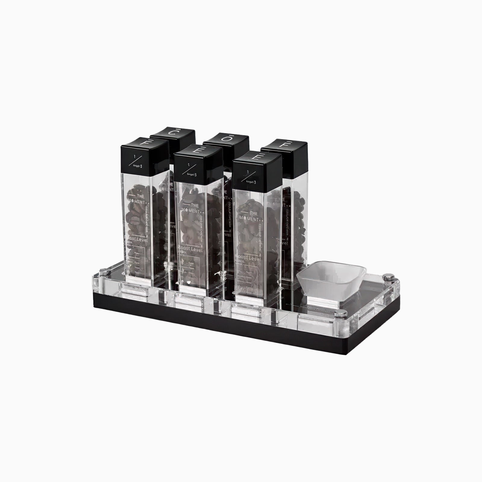 Premium Coffee Bean Storage Tubes with Stand - Airtight, Durable & Stackable for Freshness - Perfect for Home Baristas, Coffee Shops & Gifting (MUVNA Brand)