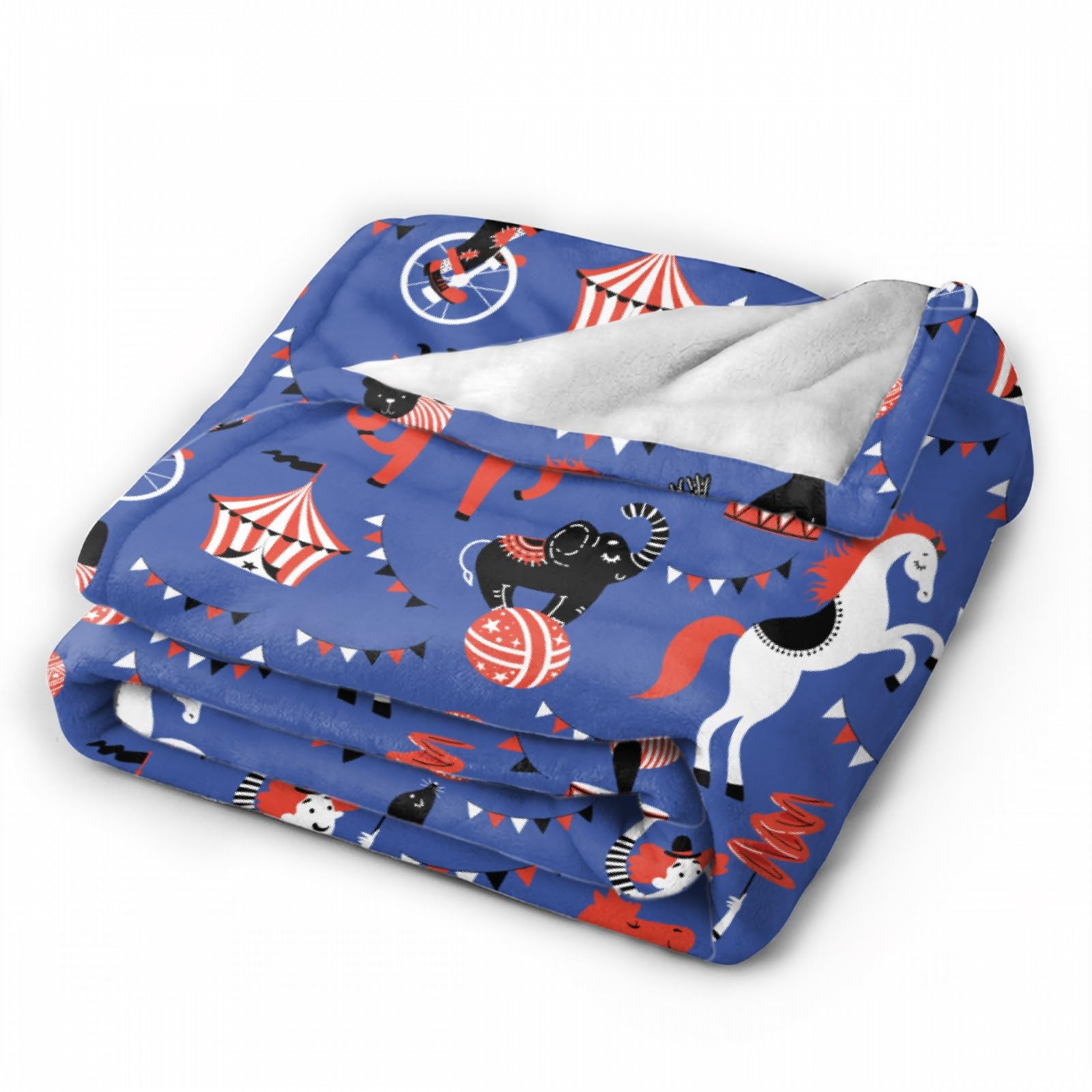 Clown Circus Soft Fleece Blanket - All Season Cozy Throw for Bed, Sofa & Couch (50x40 Inches) - Perfect for Movie Nights, Camping & Home Decor