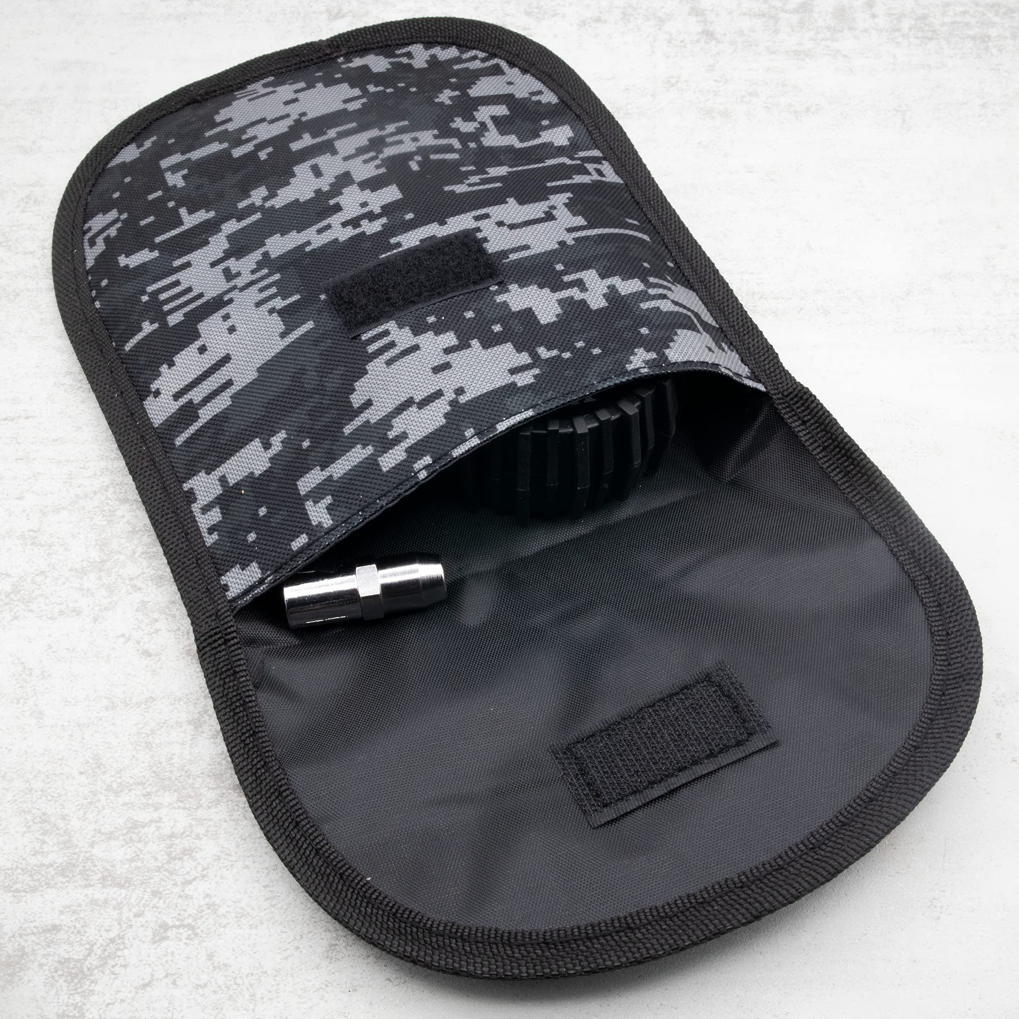 JACO Utility Tool Pouch - Heavy Duty Multi-Purpose Storage Organizer for Tire Gauges, Wrenches, Screwdrivers & Work Accessories (Digital Camo) - Perfect for Mechanics, Construction & DIY Projects