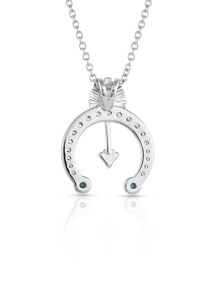 Montana Silversmiths NC5247 Women's Creating Your Luck Blossom Necklace in Sterling Silver - Perfect for Everyday Wear, Gift Giving & Special Occasions