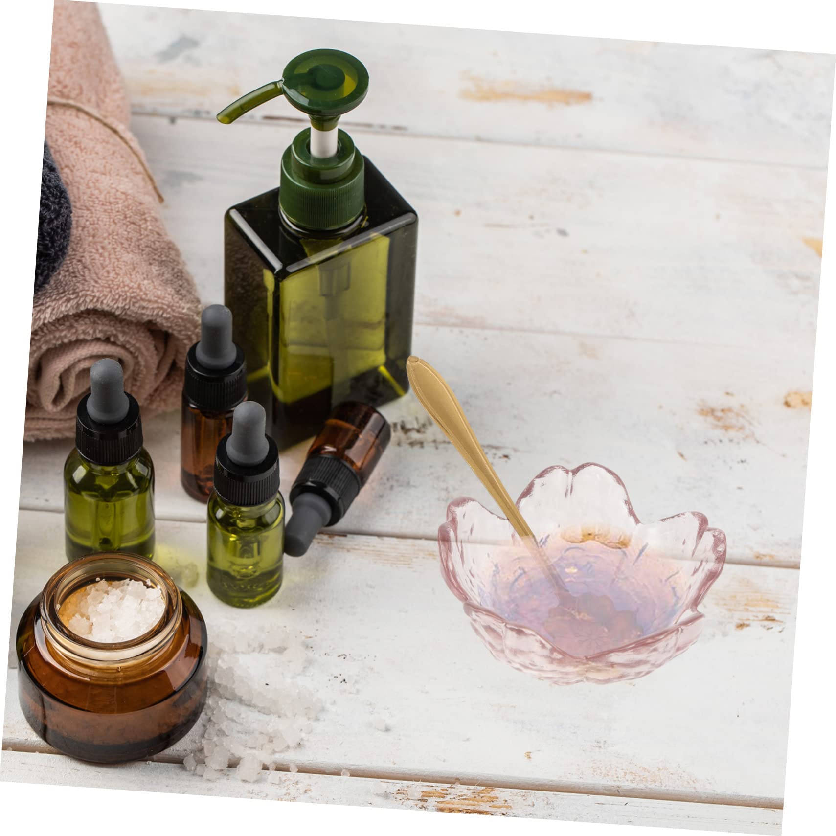 2 Sets Clear Pink Metal Massage Oil Bowls for Salon & Spa - Facial Mask Mixing Bowl, Fragrance Kit, Care Food, Sauce Dish - Perfect for Estheticians, Facial Treatments & Appetizer Plates