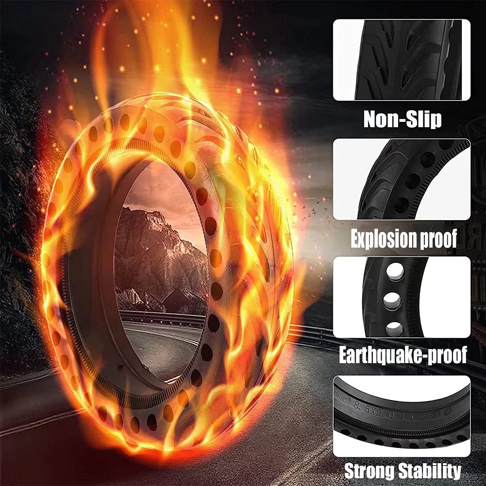 10 Inch Tubeless Electric Scooter Tires - 2.5 Solid Tire (2 Pack) - High Elastic, Wear-Resistant & Anti-Slip for 60/70-6.5 Scooters - Perfect for Commuting, Urban Travel & Last-Mile Delivery
