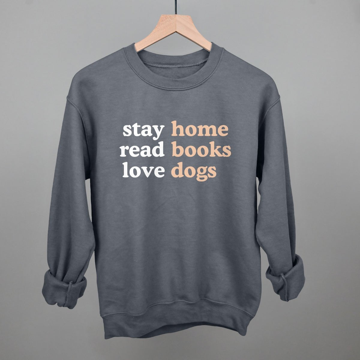 Stay Home Read Books Love Dogs - Cozy Reading & Pet Lovers Gift Ideas for Home Relaxation