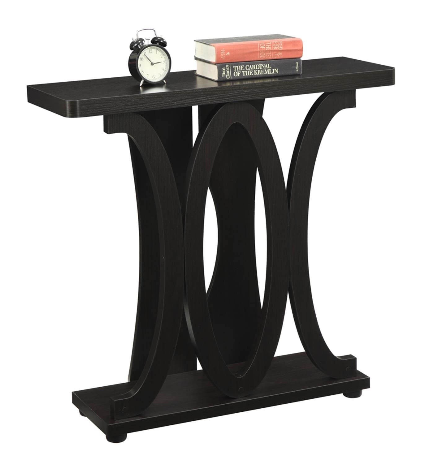 Convenience Concepts Newport Hailey Console Table - Espresso Finish Entryway Sofa Table for Living Room, Hallway & Home Decor