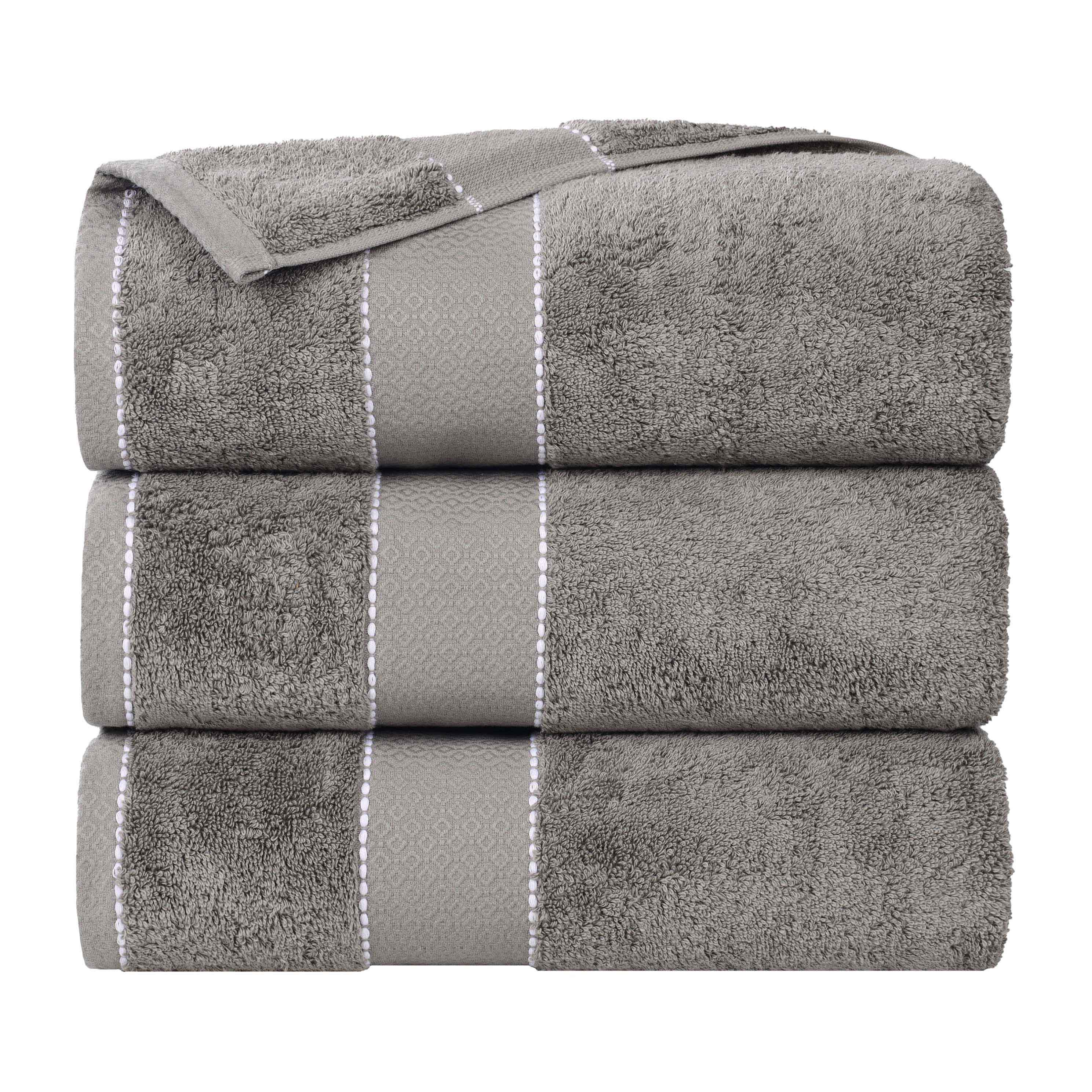 Premium Egyptian Giza Cotton Bath Towel Set of 3 - Ultra Soft & Highly Absorbent - Luxury Spa & Bathroom Essentials for Home & Hotel Use